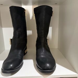 Vince Camuto Black Combat & Moto Boots